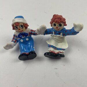 Raggedy Ann & Andy lot of 2 PVC Figures 1988 MacMillan 2 Inch